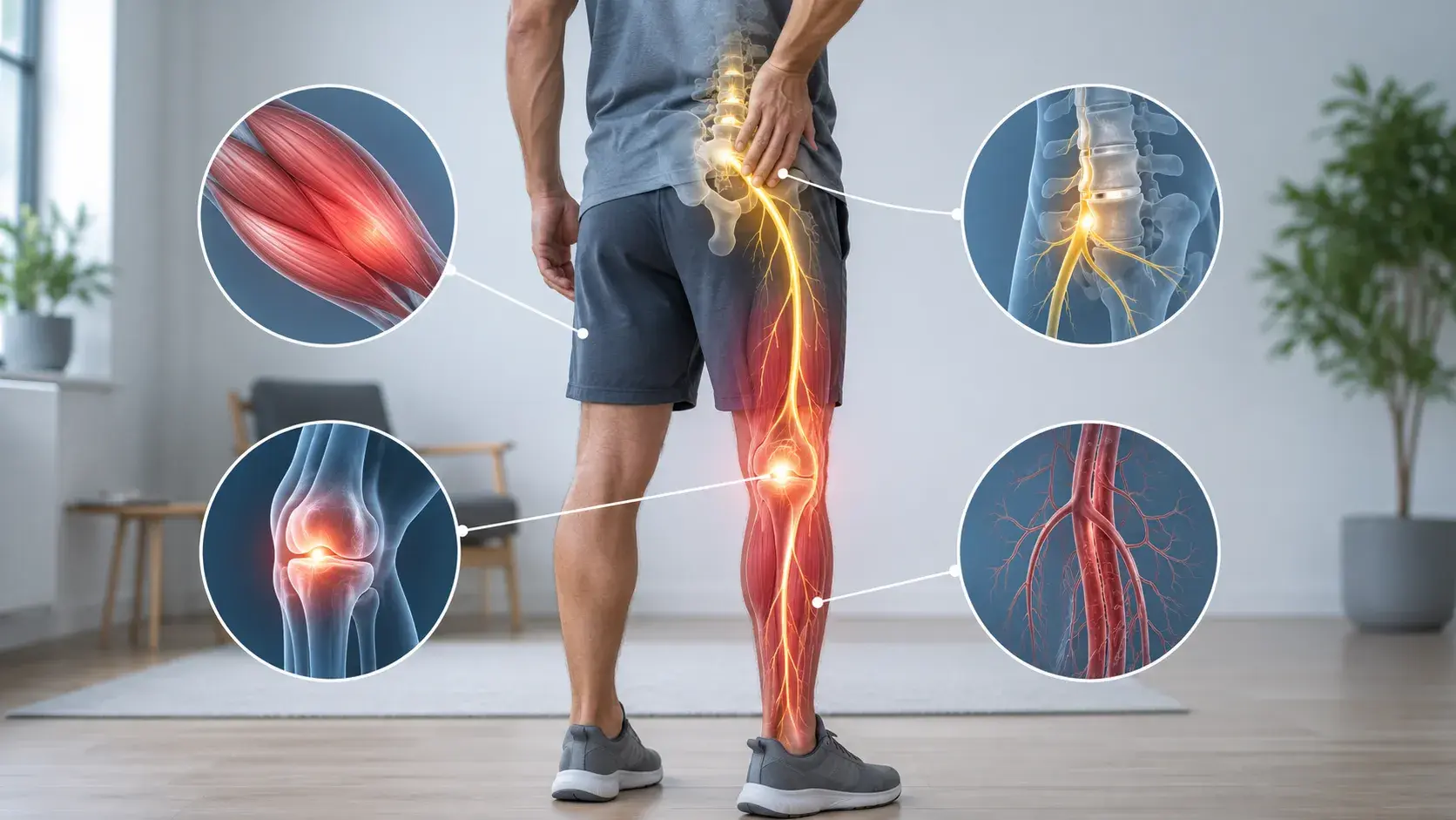 Leg Pain Causes: Muscle, Joint, Nerve & Circulation Differences